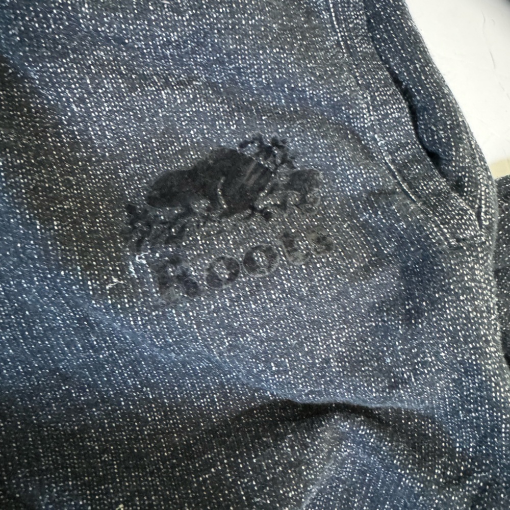 Roots Original Cotton Blend Sweatpant Fleece Pockets Drawcord Logo Soft Unisex L - Picture 6 of 16